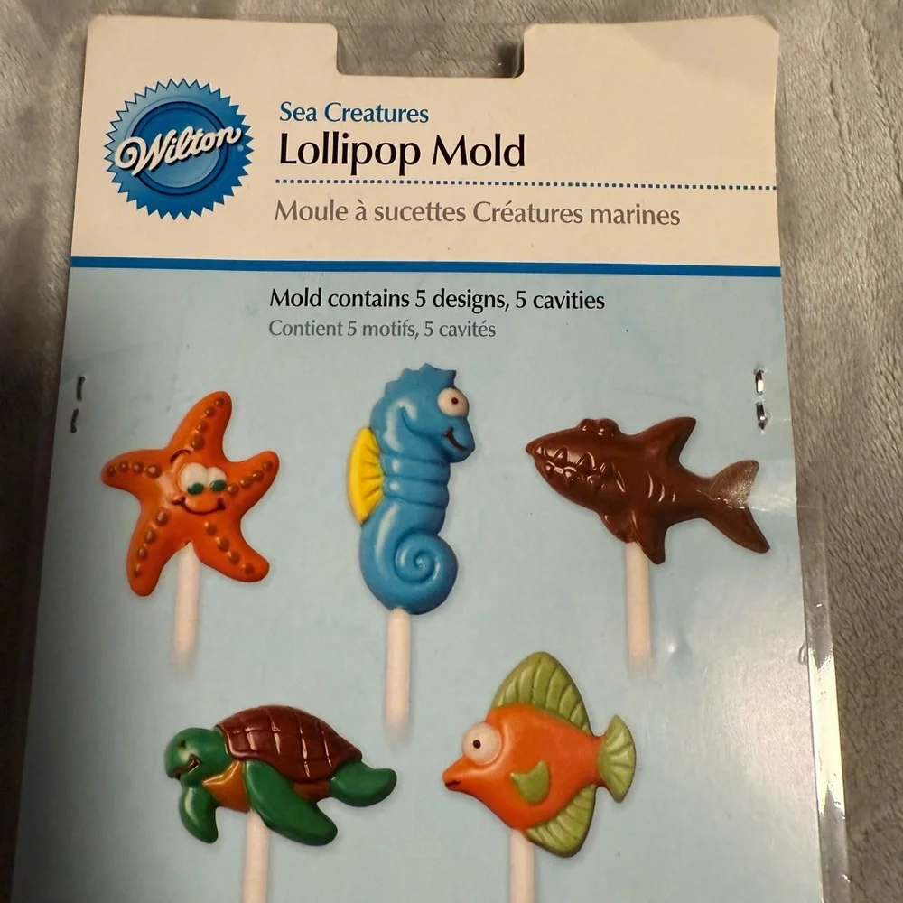 Wilton Sea‎ Creatures Lollipop Mold 5 Designs